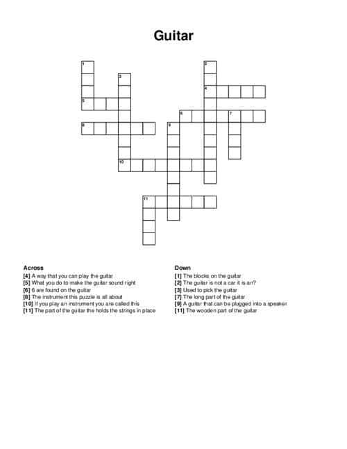 Where to Find Guitar-Themed Crosswords