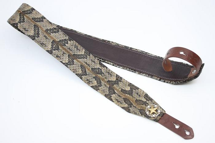 Genuine Rattlesnake Guitar Strap