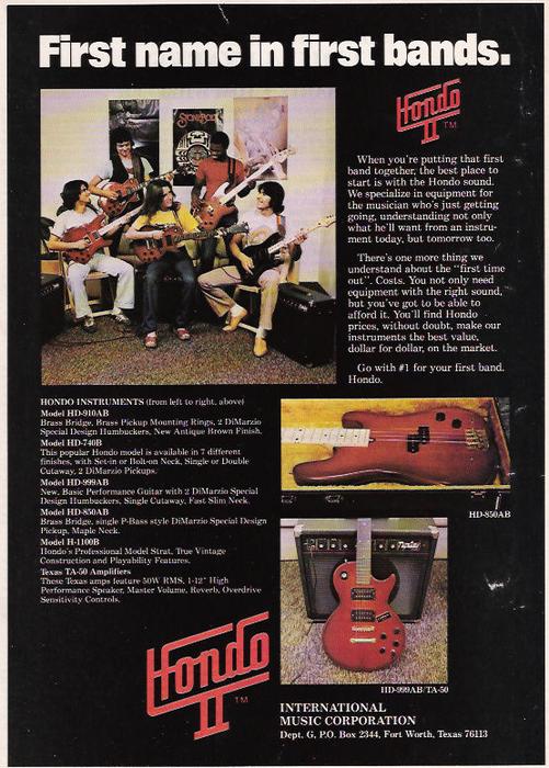 When Were Hondo II Guitars Popular?