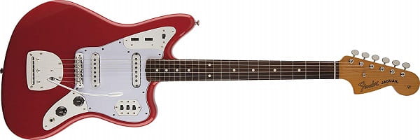 Fender Classic Player Jaguar Rosewood Fingerboard Fiesta Solid-Body Electric Guitar with Hard Case