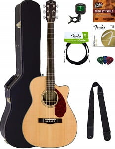 Fender CC-140SCE Concert Acoustic-Electric Guitar Bundle