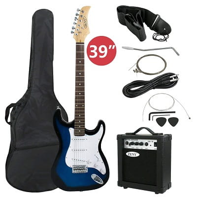 ZENY 39 Full Size Electric Guitar with Amp, Case and Accessories Pack Beginner Starter Package
