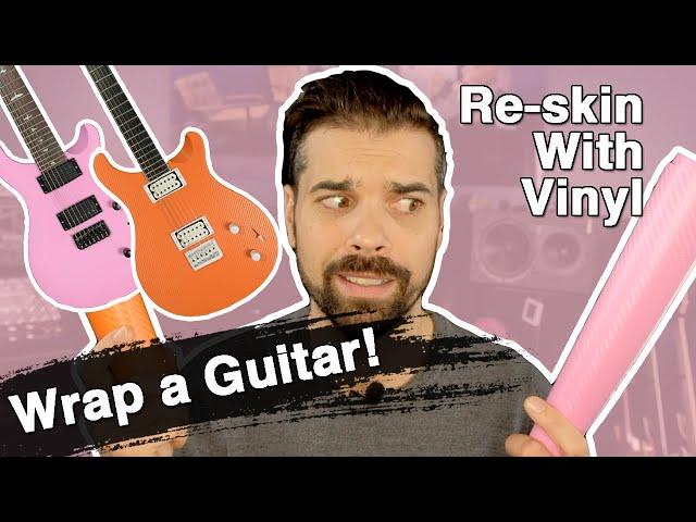 Step-by-Step Process of Applying the Vinyl Wrap to a Guitar