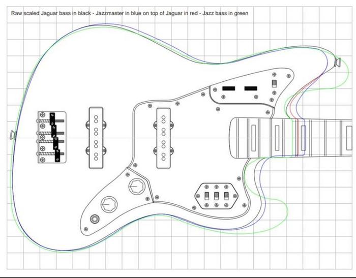 Design and Specifications of Jaguar Guitar Body