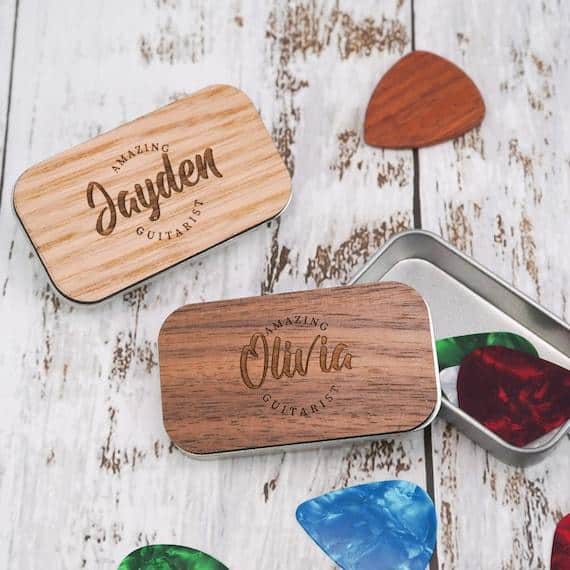 Personalized Engraved Pick Tin