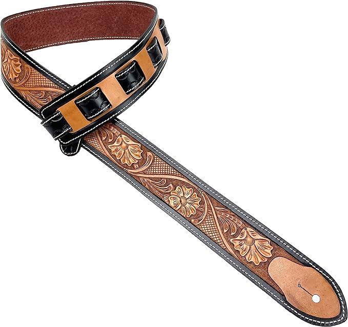 Where to Buy Premium Tooled Leather Guitar Straps