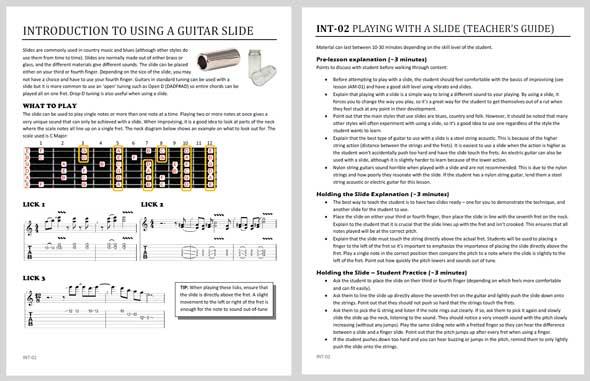 Lesson Plans and Sheet Music