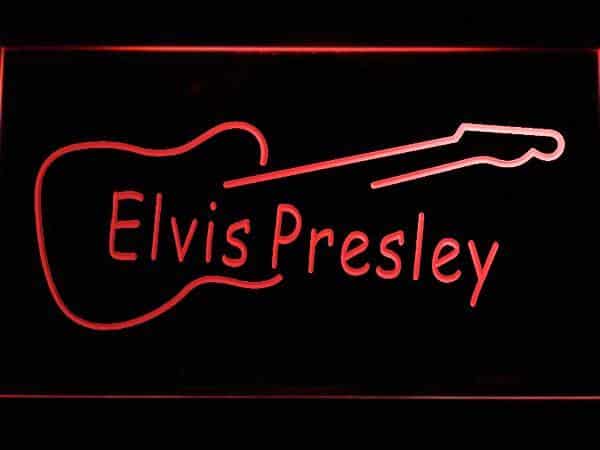 Personalized Elvis Guitar Neon