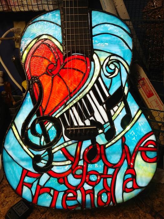 Stained glass guitar craftsmanships