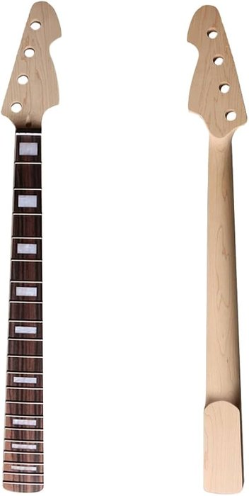 Maple Bass Guitar Neck Precision Bass/Jazz Bass Neck Maple/Rosewood Fretboard Bolt On Finished/Unfinished Bass Neck Replacement (4 String 20 Fret ...
