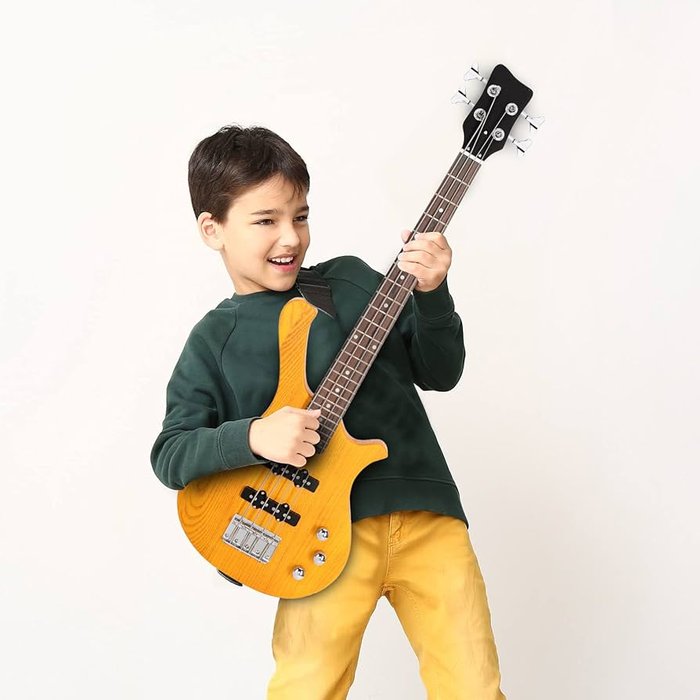 Ktaxon 4 String Electric Bass Guitar, 36-inch Bass Guitar Kit with Split single-coil Pickup, Rosewood Fretboard, Mahogany Body for Kids