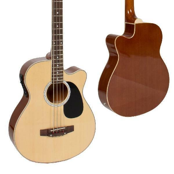 Full Size Acoustic Electric Bass Guitar 22-Fret with 4-Band Equalizer Solid Wood