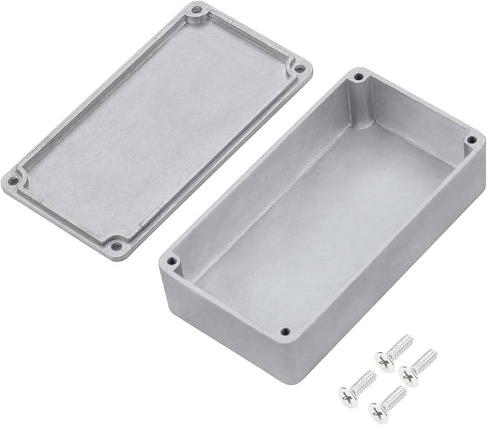 DaierTek 1590B Stomp Box Guitar Pedal Enclosure 112x61x32 MM Aluminum Pedal Box Diecast Case Unfinished Toggle Switch
