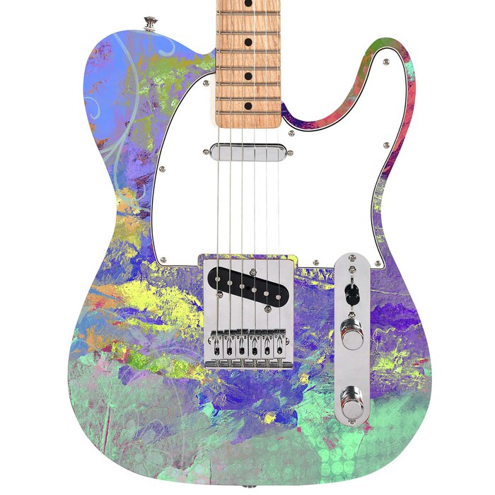 Amazon.com - Custom Guitar Vinyl Wrap Laminated Air Lease Printed Decal. Paint Splash GS13