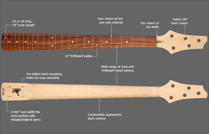 Deluxe 5 Warmoth Bass Neck