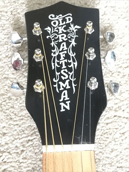 Old Kraftsman acoustic guitar, vintage, refurbished, new tuners, bridge, frets