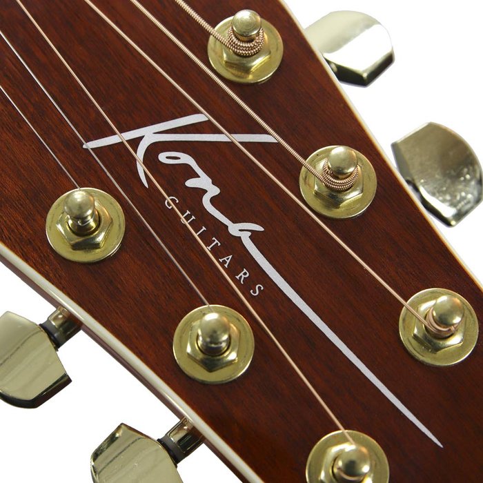 Kona K2SB Acoustic Electric Dreadnought Cutaway Guitar in Tobacco Sunburst Finish