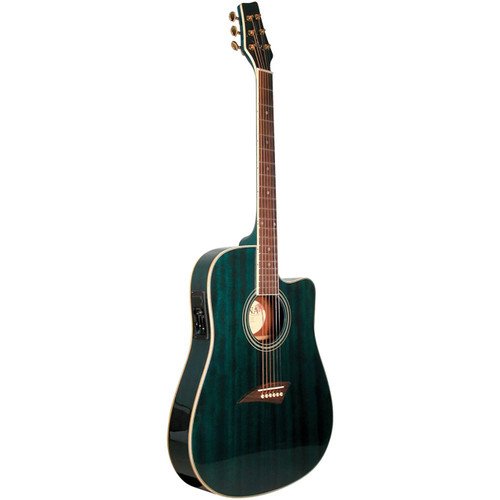 Kona K2SB Thin Body Acoustic Electric Guitar, Tobacco Sunburst
