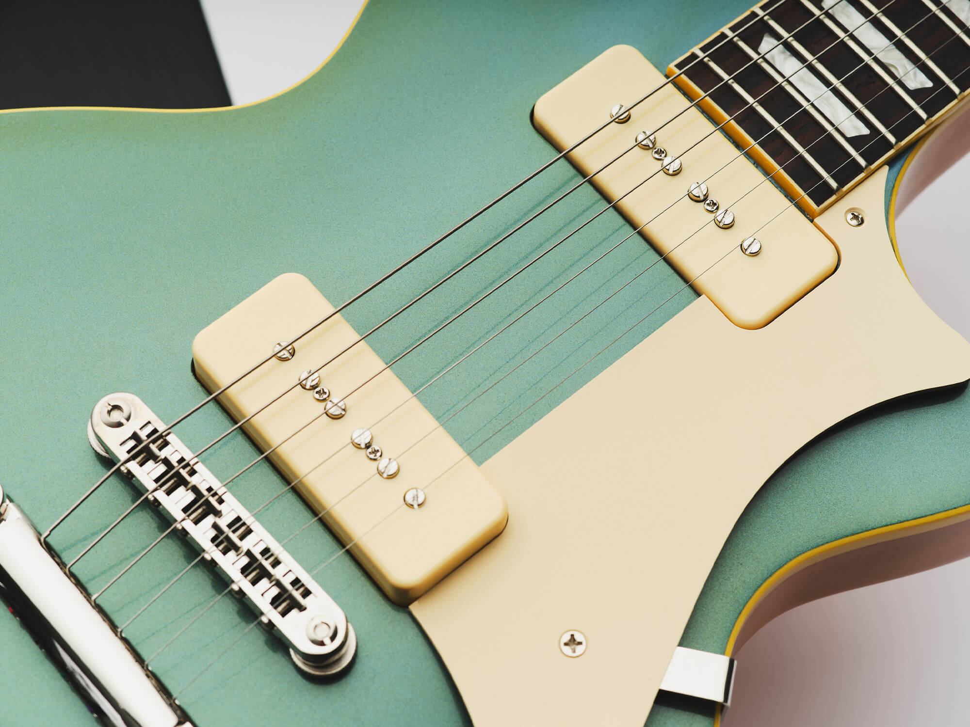 Heritage Custom Shop H-150 guitar featuring new 225 Classic P90 pickups.
