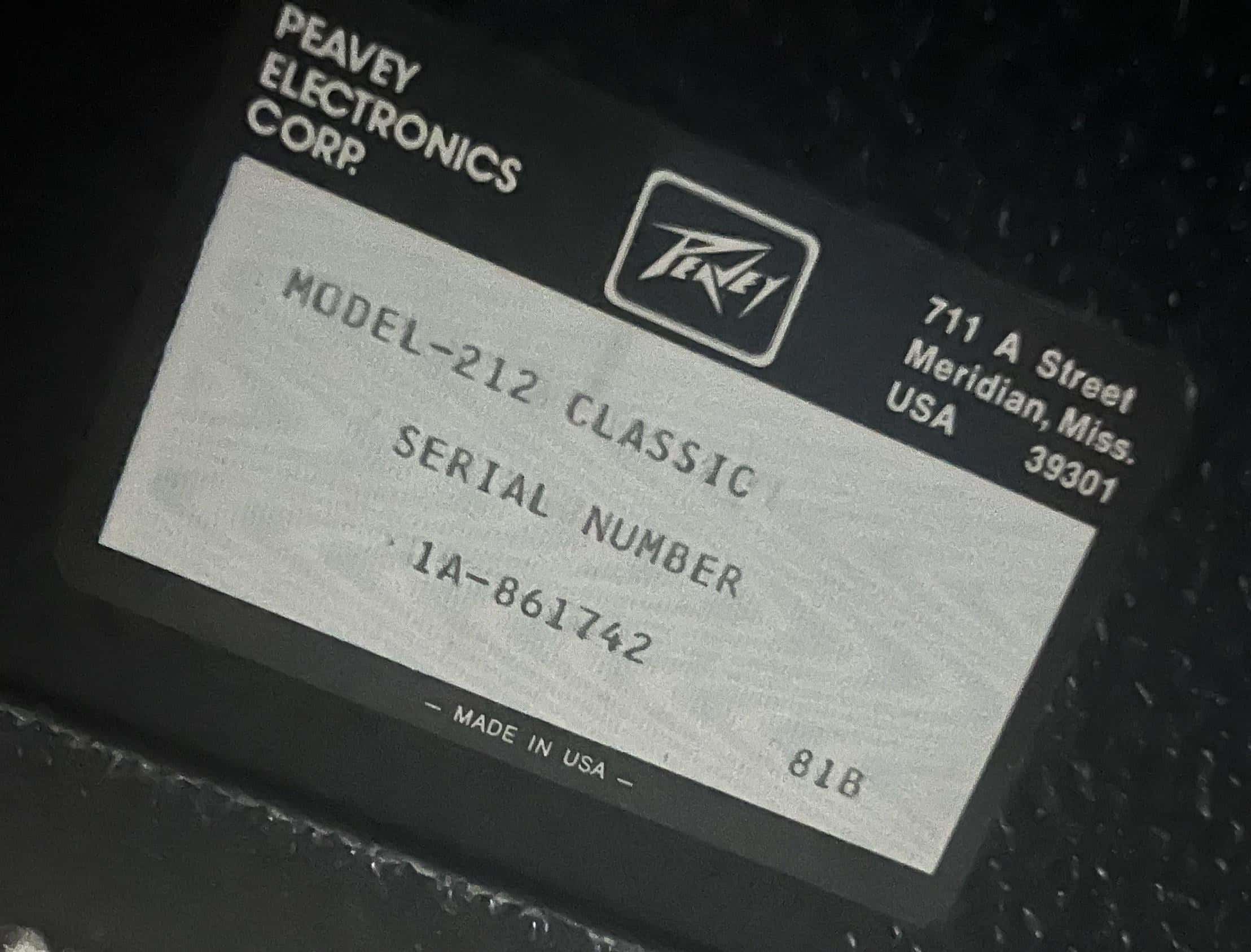 Can anyone give me a date on this peavey classic vt : r/PeaveyCvlt — a user asking to date their Peavey amp, visually representing the guide's purpose of dating and authenticating gear via serial lookup.